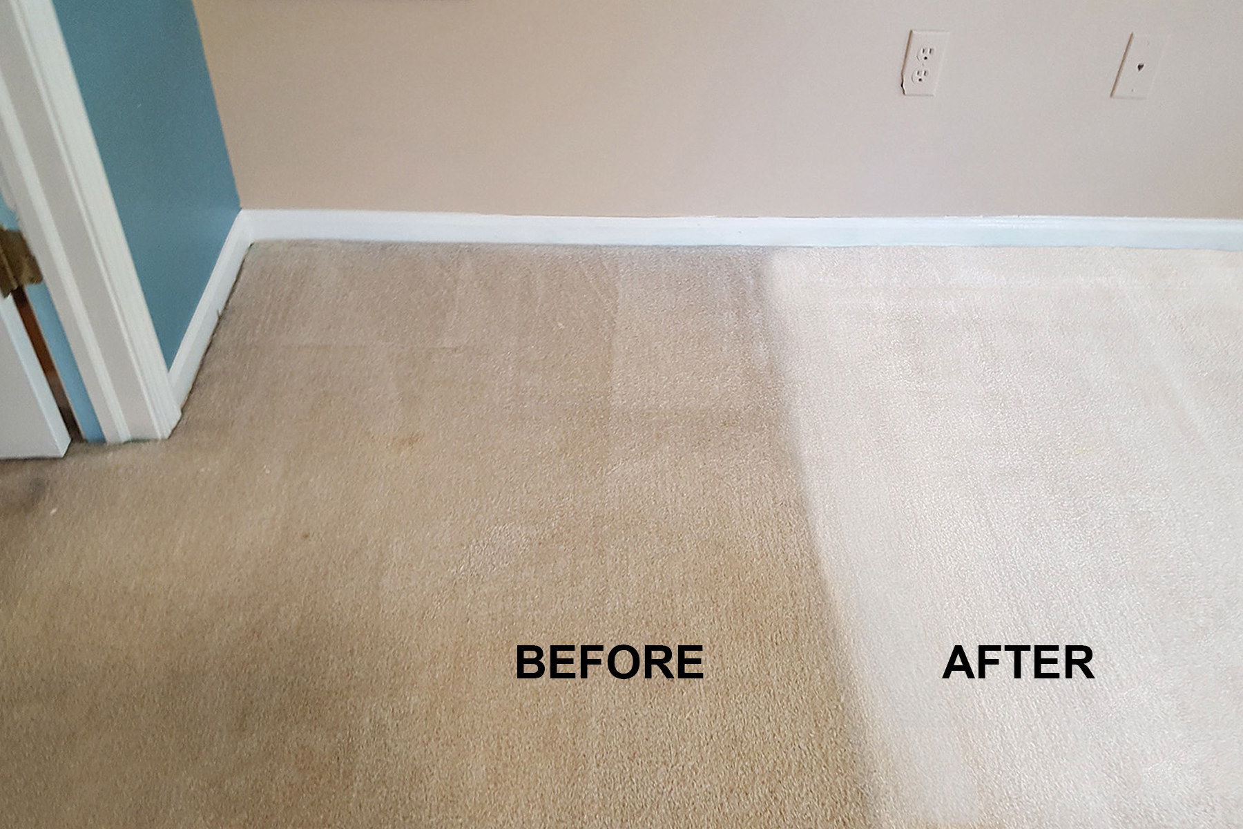 Living Room Carpet Before and After